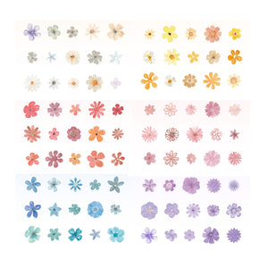 Pastel Flower Sticker Pack | 90 pcs decorative stickers bullet journal planner sticker creative journal junk journal scrapbooking