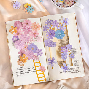 Pastel Flower Sticker Pack | 90 pcs decorative stickers bullet journal planner sticker creative journal junk journal scrapbooking