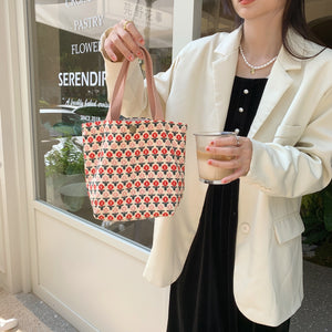 Floral Corduroy Tote Bag Small | Journal Travel Organiser lunch bag picnic beach bag journal stationery organiser study bag handbag