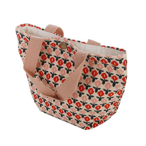 Floral Corduroy Tote Bag Small | Journal Travel Organiser lunch bag picnic beach bag journal stationery organiser study bag handbag