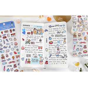 The Little Things PET Sticker Pack 4 Sheets hobonichi planner sticker icon stickers 