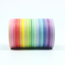 Load image into Gallery viewer, Rainbow Washi Tape 3mm 20 Rolls bullet journal planner decoration