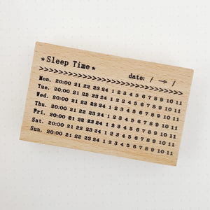 Sleep Tracker Stamp, rubber stamp, bullet, journal, habit tracker stamp, scrapbook stamp planner stamp