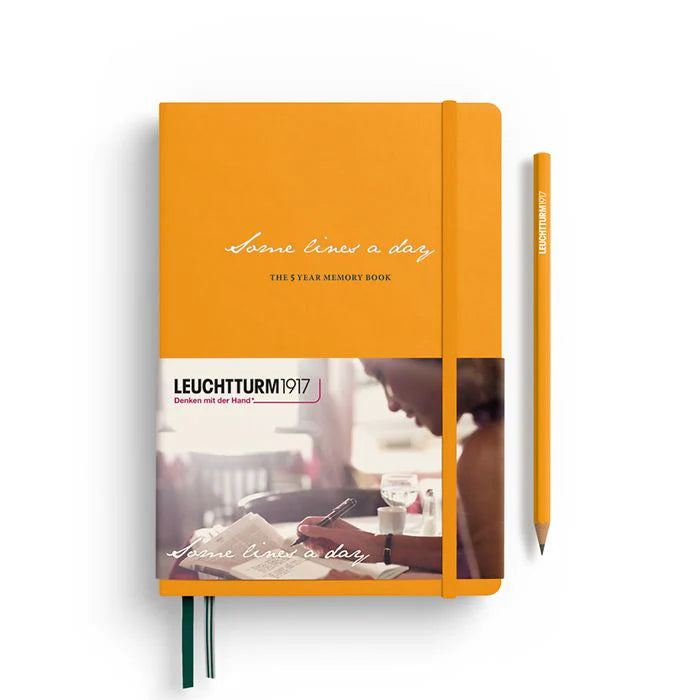 Leuchtturm1917 SOME LINES A DAY | 5 YEAR MEMORY BOOK Medium A5 new colour rising sun