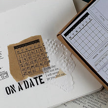 Load image into Gallery viewer, Journaling Stamp Pack 5pcs Buller journal planner habit tracker calendar stamp