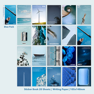 sticker-book-your-journey-20-sheets scrapbook bullet journal stickers creative journaling art journal blue pack