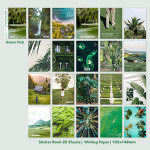 sticker-book-your-journey-20-sheets scrapbook bullet journal stickers creative journaling art journal green pack