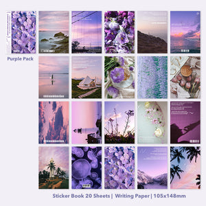sticker-book-your-journey-20-sheets scrapbook bullet journal stickers creative journaling art journal purple pack
