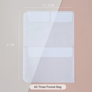 sticker-collecting-album three pocket bag-a5-journal material organiser