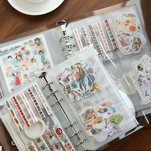 sticker-collecting-album-with-ring-binder-white-a5-a6-slim-b6-journal material organiser