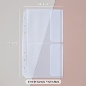 sticker-collecting-album zip lock bag-a6-slim-b6-double-pocket-bag-journal material organiser
