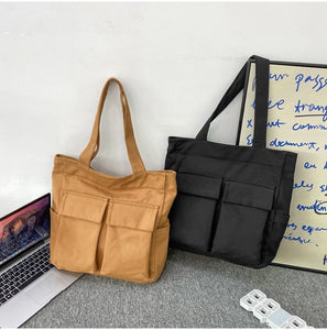 Canvas Tote Bag Large Size hedgehog journals stationery shop cute canvas bag 