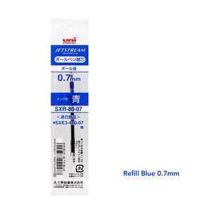 unibazl jetstream multi pen refill blue 0.7mm