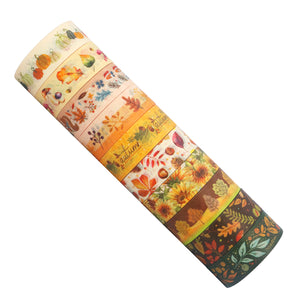 Washi Tape autumn day orange 10 pack Bullet Journal Decoration Scrapbooking creative journaling