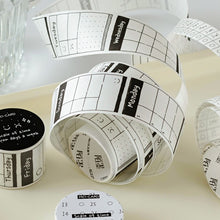 Load image into Gallery viewer, Washi Tape Scale Of Time - Monday to Sunday planner sticker