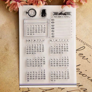 Clear_stamp_months-and-dates bullet journal craft supply