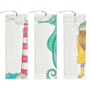 Wall Planner Perpetual Calendar Seaside hedgehog journals