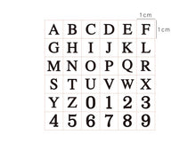 Load image into Gallery viewer, Wooden Stamps | Capital Letters and Numbers 36 Pcs