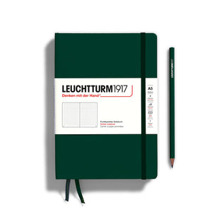 Leuchtturm1917 New Natural Colours Dotted Notebook Medium A5 Bullet Journal forest green