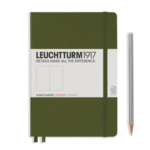 Leuchtturm1917 Dotted Notebook Medium A5 Bullet Journal Army