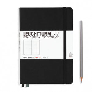 Leuchtturm1917 Dotted Notebook Medium A5 Bullet Journal Black 