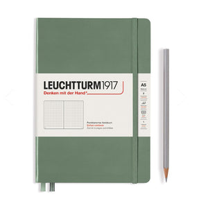 Leuchtturm1917 Smooth Colours Dotted Notebook Medium A5 Bullet Journal olive
