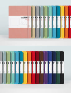 PAPERIDEAS Bullet Journal A5 Dotted Notebook Numbered Pages 18 colours front