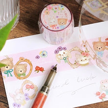 Load image into Gallery viewer, PET washi tape pinky cutie animals bullet journal scrapbook stickers