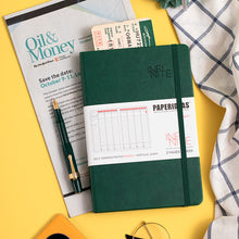 Load image into Gallery viewer, Paperideas 18 Month Timeline Weekly Planner A5 Hard Cover Notebook hobonichi pine green