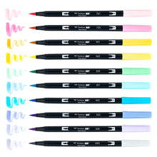 Load image into Gallery viewer, Tombow ABT Dual Brush Pen 10 Color Set Pastel new bullet journal pens markers