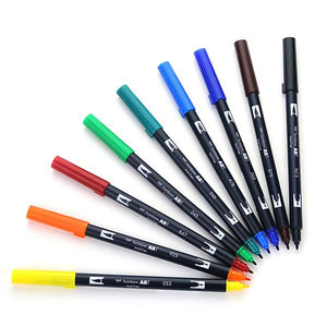 Tombow ABT Dual Brush 10 Colour Set Primary bullet journal brush
