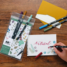 Load image into Gallery viewer, tombow dual brush pens 6 set natural colours bullet journal lettering calligraphy drawing crafting