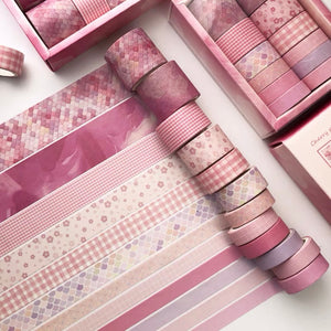 Washi Tape Cherry Blossom Sakura Pink Bullet Journal Decoration Scrapbooking Set of 12