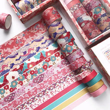 Load image into Gallery viewer, Washi Tape Japanese Style Sakura Pink Bullet Journal Decoration Scrapbooking Set of 12
