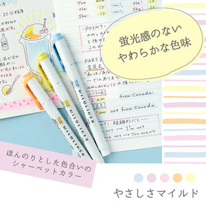 Zebra Mildliner Highlighter New Colour Gentle Color Set WKT7