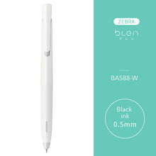 Load image into Gallery viewer, Zebra Blen Ballpoint Pen 0.5mm White Body Black Ink everyday writing
