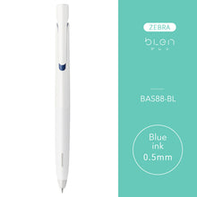 Load image into Gallery viewer, Zebra Blen Ballpoint Pen 0.5mm everyday writing white body blue ink