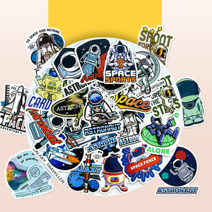 Astronaut Stickers 50 Pcs Funky Sticker bullet journal scrapbooking hobonichi space galaxy universe bujo sticker