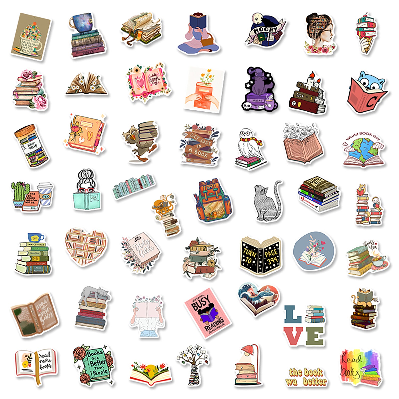 50pcs Retro Girls Stickers People Stickers for Journaling