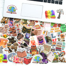 Load image into Gallery viewer, book sticker bullet journal scrapbook sticker hobonichi happy planner sticker laptop iPad sticker luggage suitcase stickers 50 pcs bujo supply