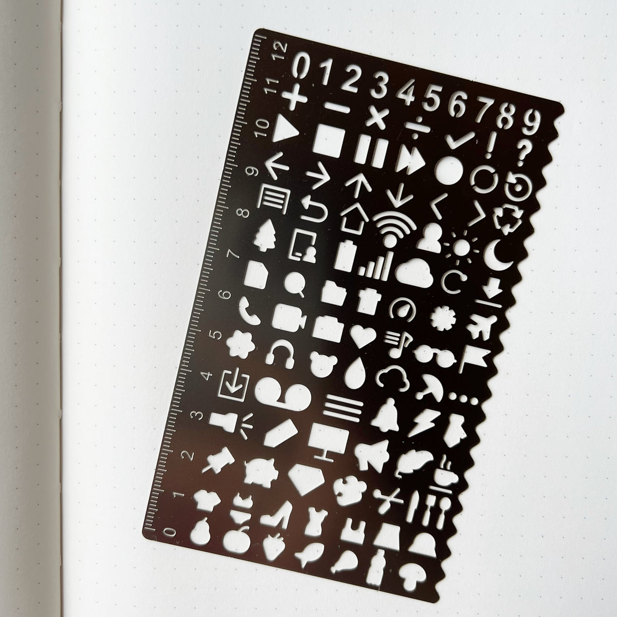 Metal Stencil Ruler - Hedgehog Journals - Fast NZ Delivery