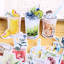 Load image into Gallery viewer, Cocktail Drink Stickers 20Pcs Bullet Journal Scrapbooking stickers lemon blueberry coffee