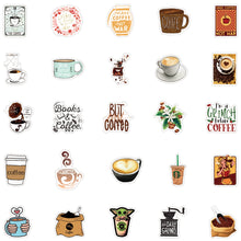 Load image into Gallery viewer, Coffee Themed Stickers 50 Pcs Cute Sticker bullet journal scrapbooking hobonichi die cut vinyl stickers