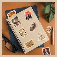 Load image into Gallery viewer, Stamp Stickers 50 Pcs vintage Stickers bullet journal scrapbooking hobonichi planner stickers