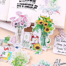 Load image into Gallery viewer, Flower Bouquet Stickers 16Pcs Bullet Journal Scrapbooking Stickers sunflowers