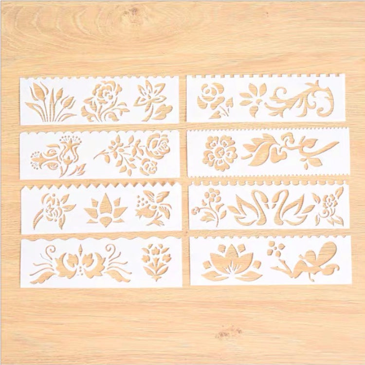 Flower Pattern Stencils Set of 8 Bullet Journal Crafting