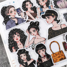 Load image into Gallery viewer, fashion girl stickers 25pcs bullet journal sticker scrapbook sticker planner stickers hobonichi 