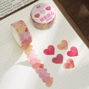 pink heart sticker 100pcs bullet journal scrapbooking