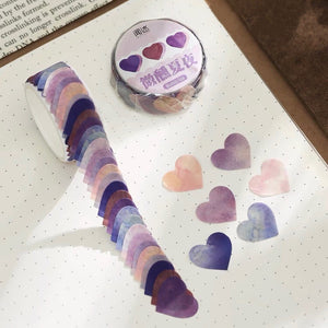 purple heart sticker 100pcs bullet journal scrapbooking