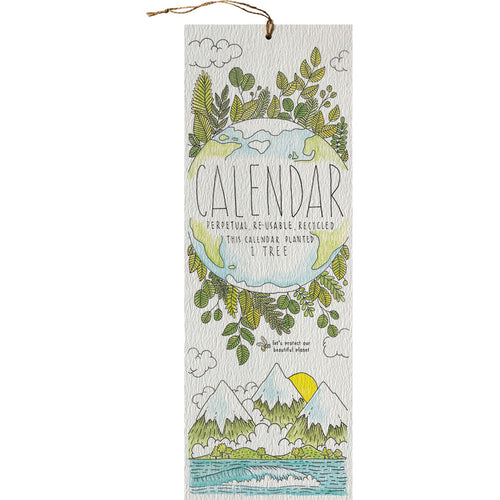 Wall Planner Perpetual Calendar Earth hedgehog journals